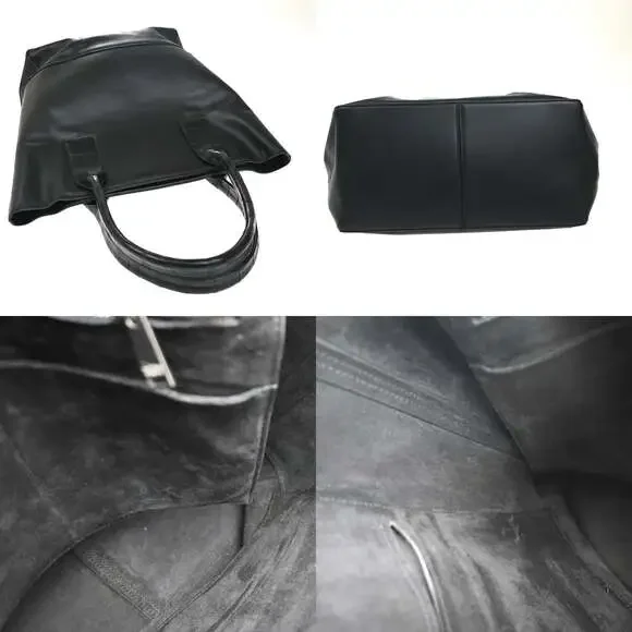 Bottega Veneta Leather Open Tote Black - Picture 5 of 6